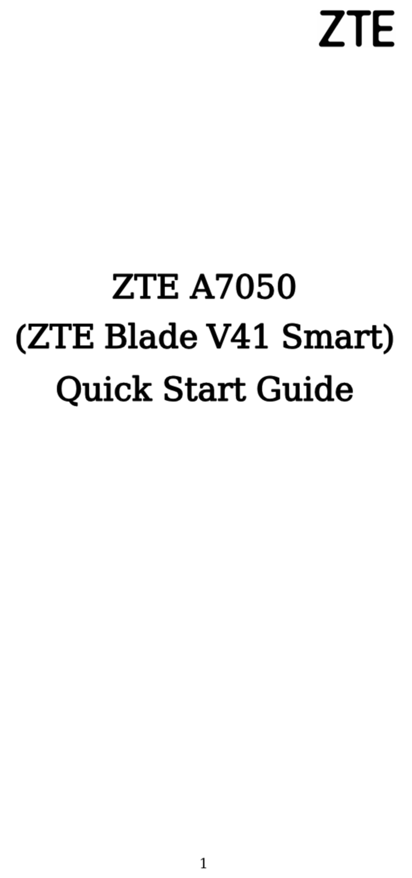 Zte Blade V41 Smart User manual