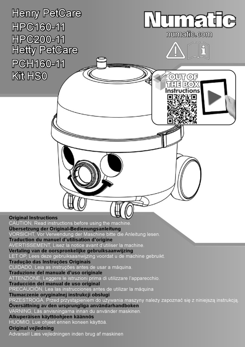 Numatic Henry Petcare HPC 160-11 Original instructions