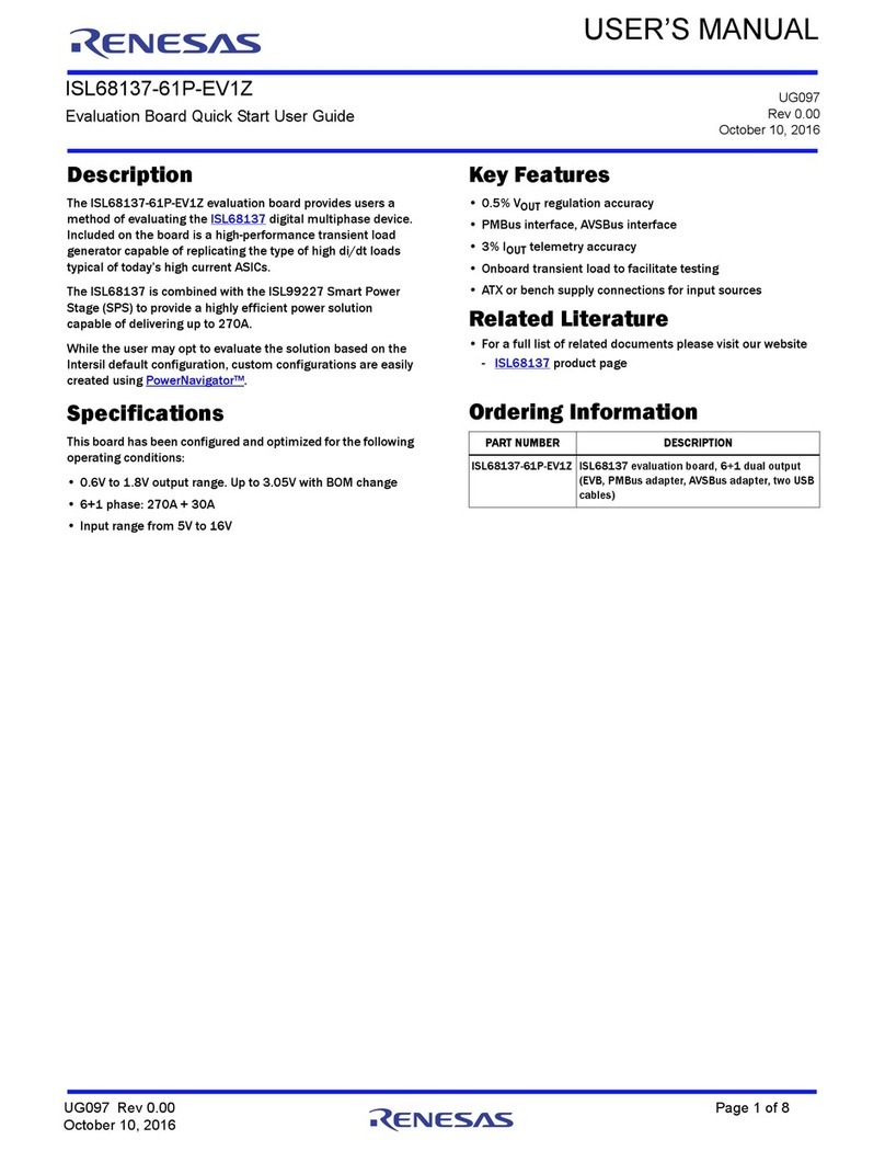 Renesas ISL68137-61P-EV1Z User manual