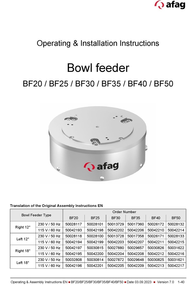 Afag BF20 Operating & installation instructions