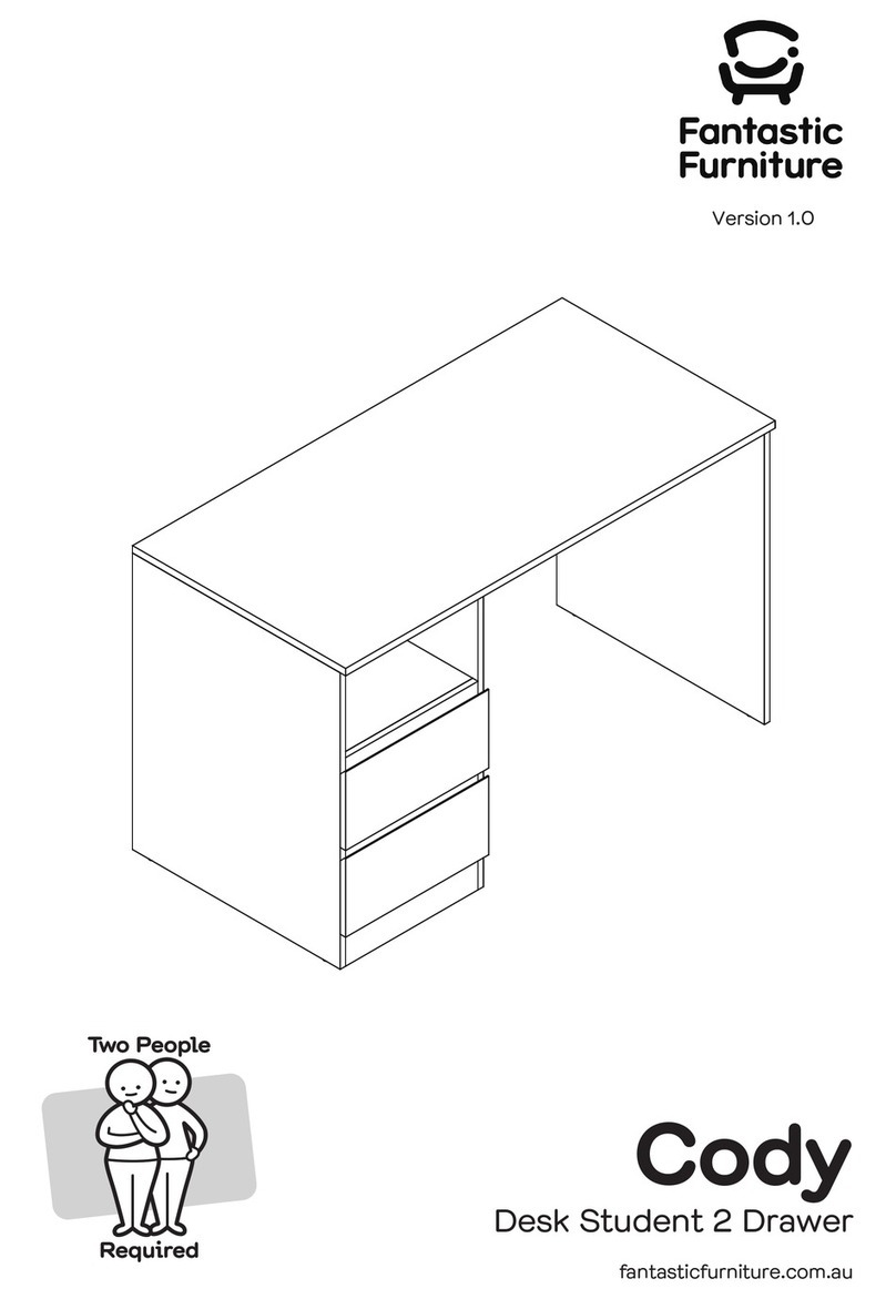 fantastic furniture Cody Desk Student 2 Drawer manual