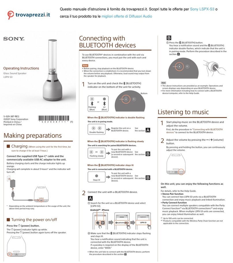 Sony LSPX-S3 User manual