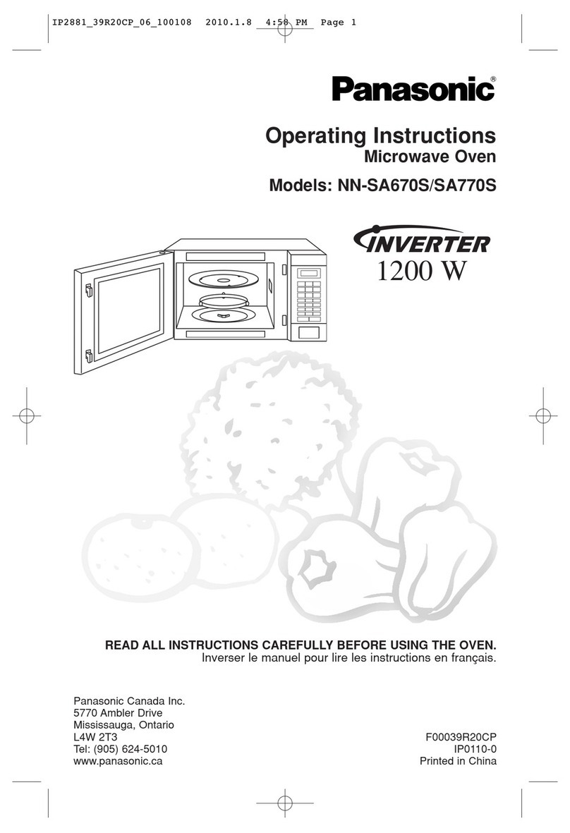 Panasonic NN-SA670S operating instructions
