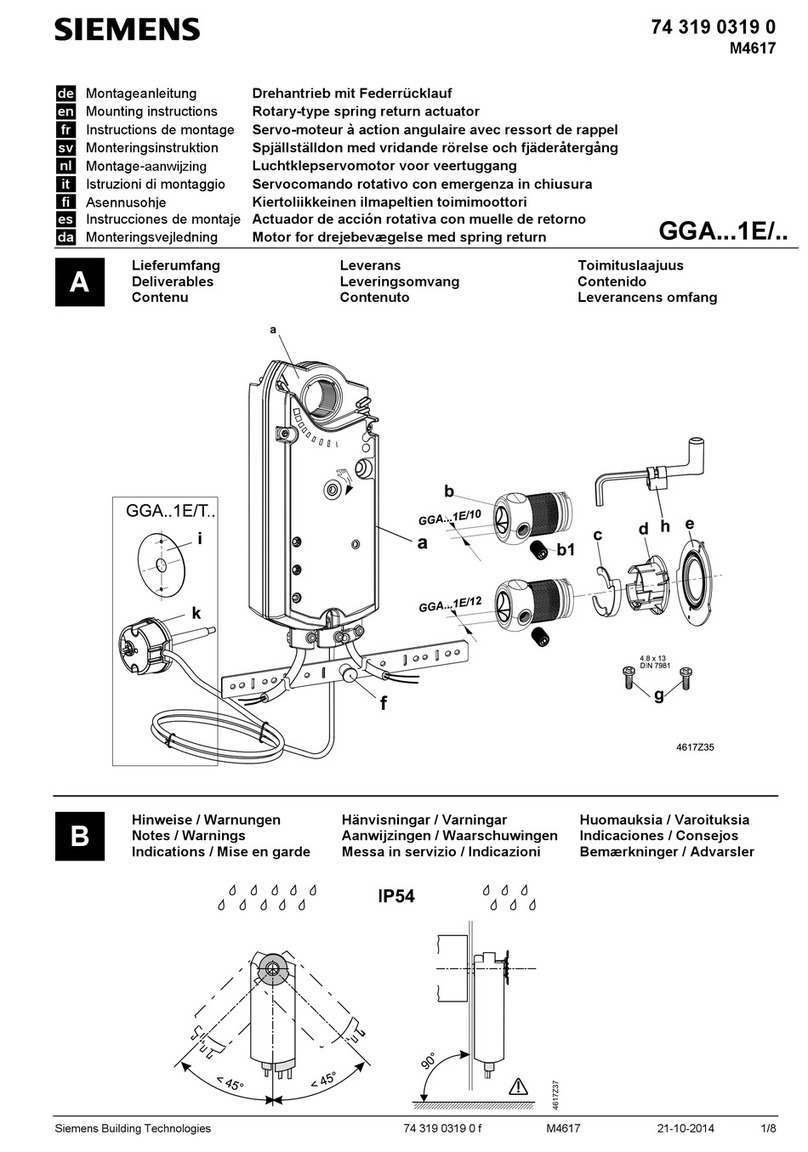 Siemens GGA 1E Series User manual