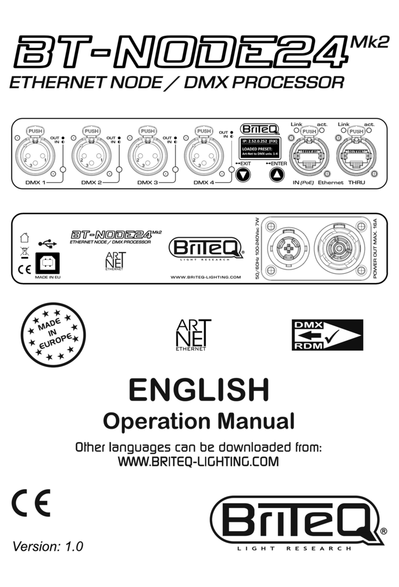 Briteq BT-NODE24 Mk2 Operation manual
