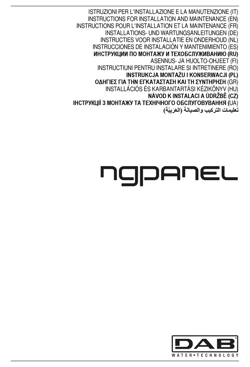 DAB NGPANEL Instruction for installation and maintenance