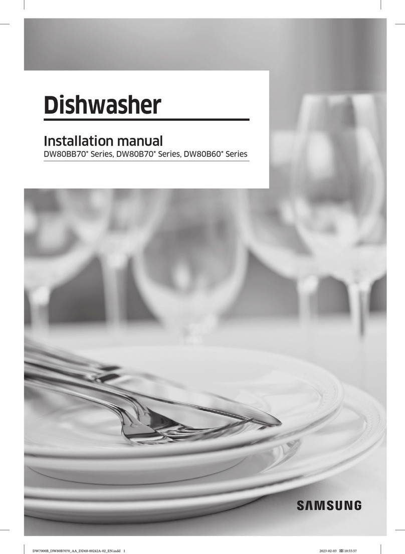 Samsung DW80BB70 Series installation manual
