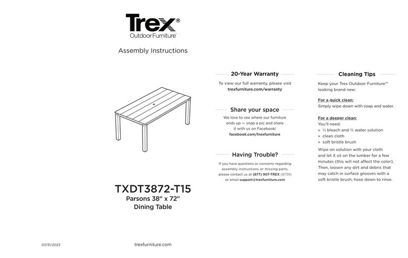 TREX Parsons TXDT3872-T15 Assembly instructions TREX Parsons TXDT3872-T15 Assembly instructions