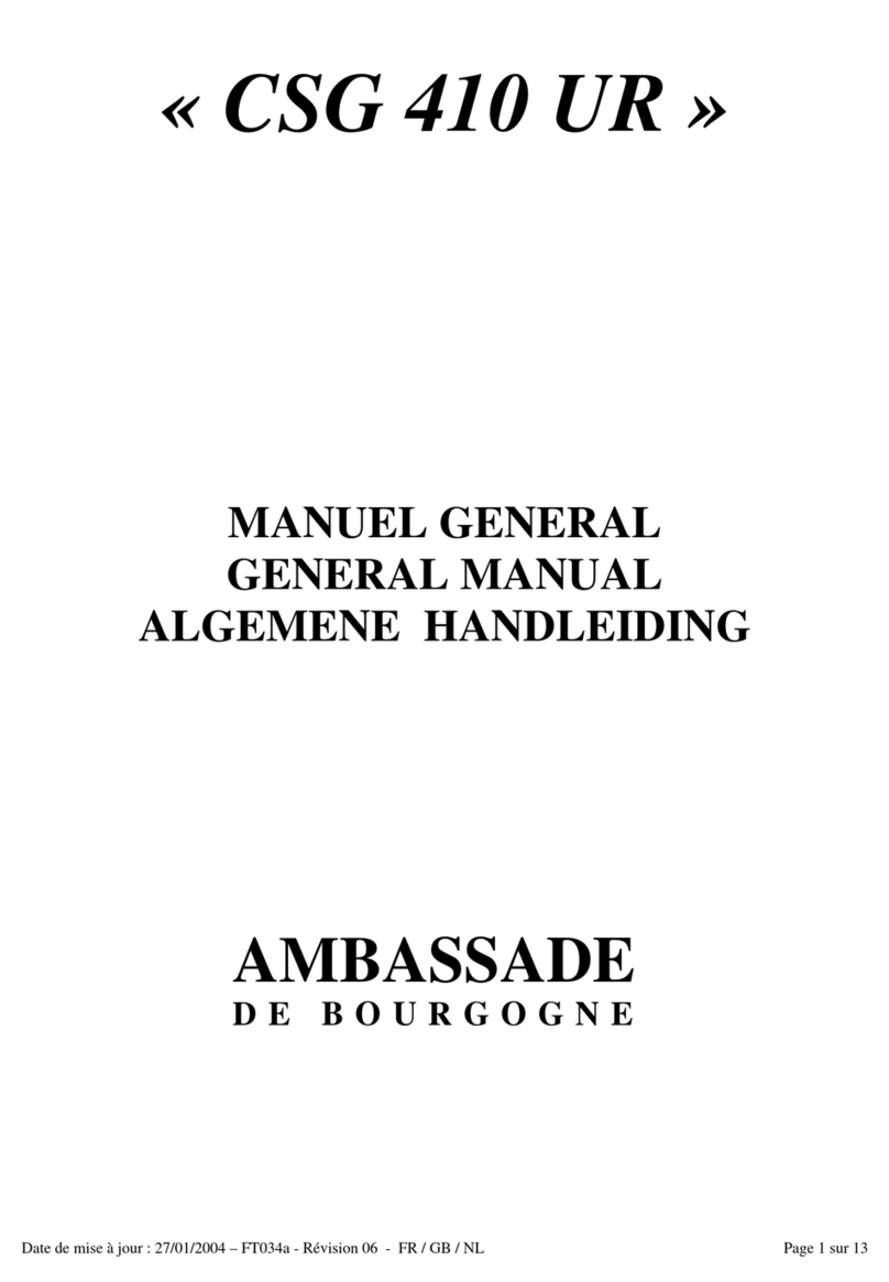 Ambassade CSG 410 UR quick start guide