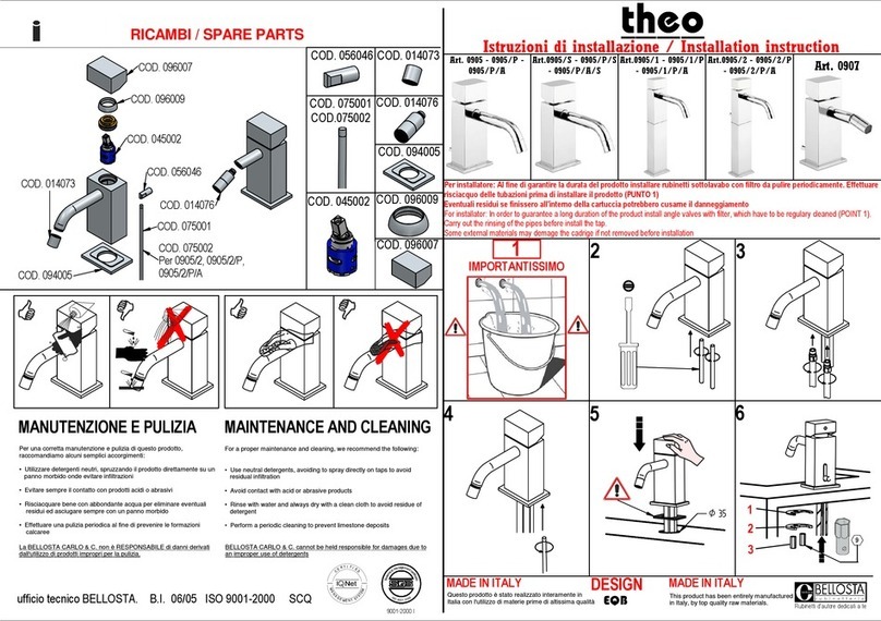 BELLOSTA THEO 0905 installation instructions BELLOSTA THEO 0905 installation instructions