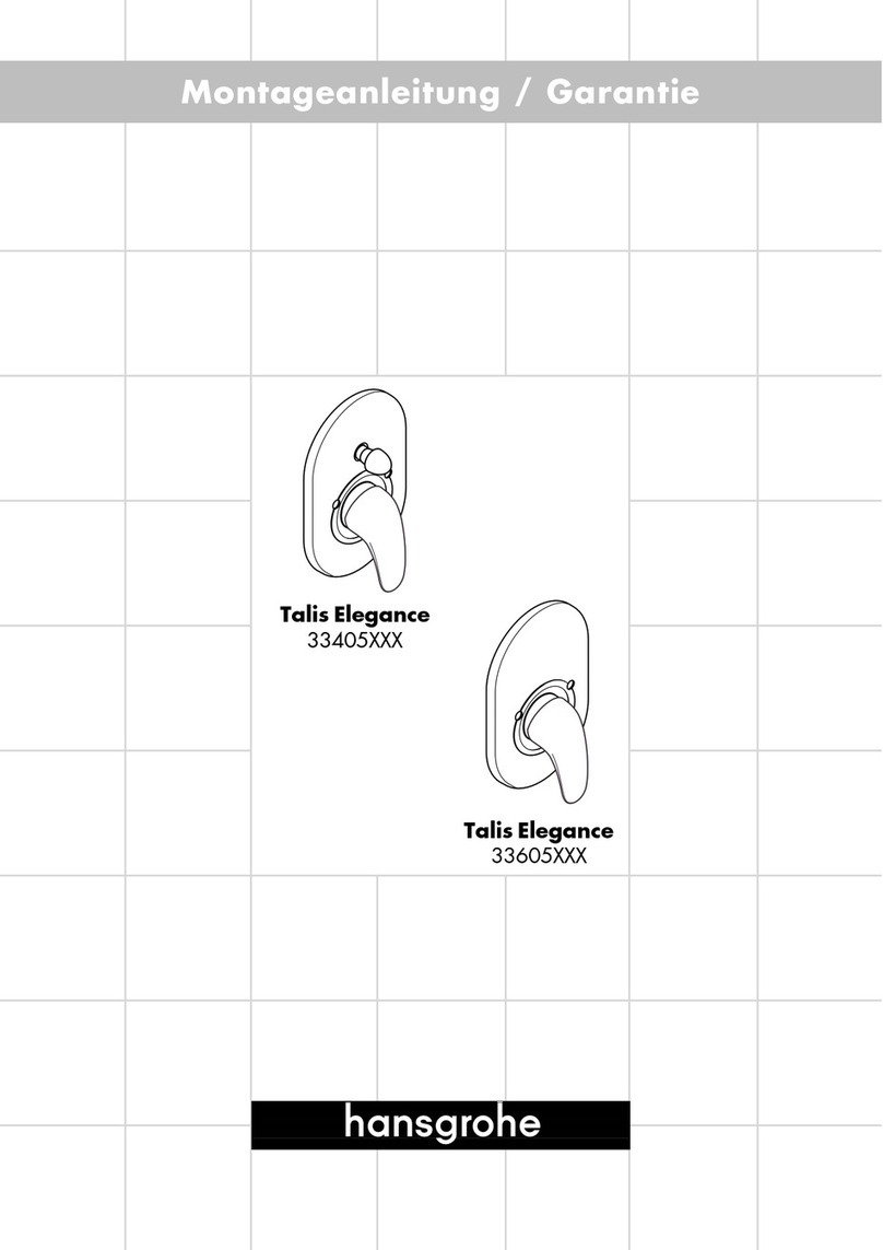 Hans Grohe Talis Elegance 33405 Series User manual Hans Grohe Talis Elegance 33405 Series User manual