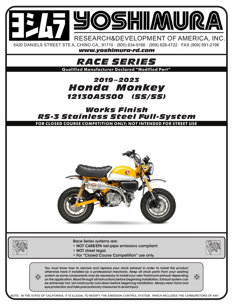 Yoshimura 12130A5500 User manual