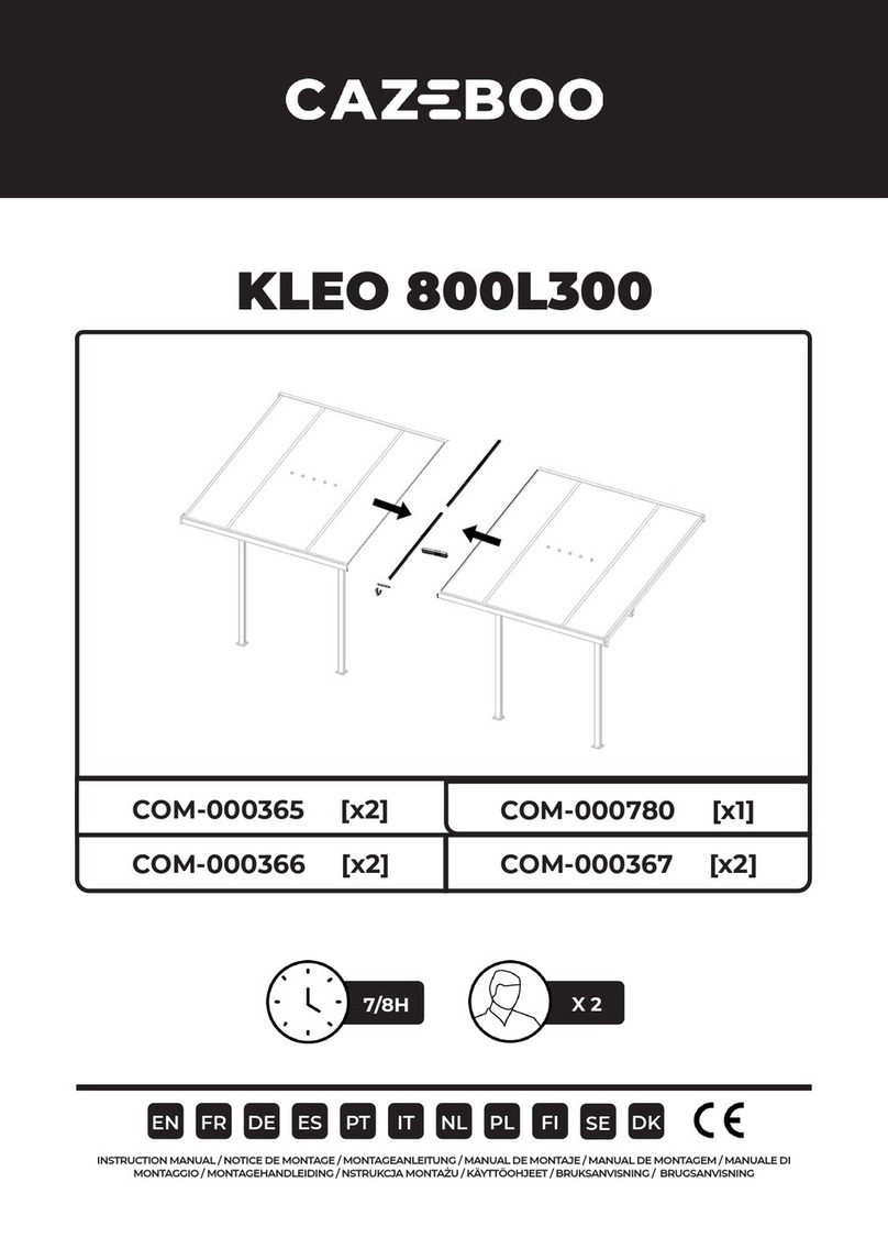 CAZEBOO KLEO 800L300 User manual CAZEBOO KLEO 800L300 User manual