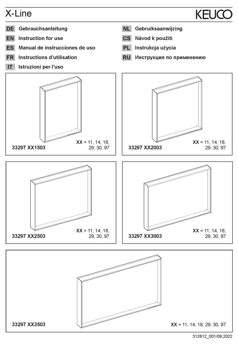 KEUCO X-Line 33297 1503 Series Instructions for use