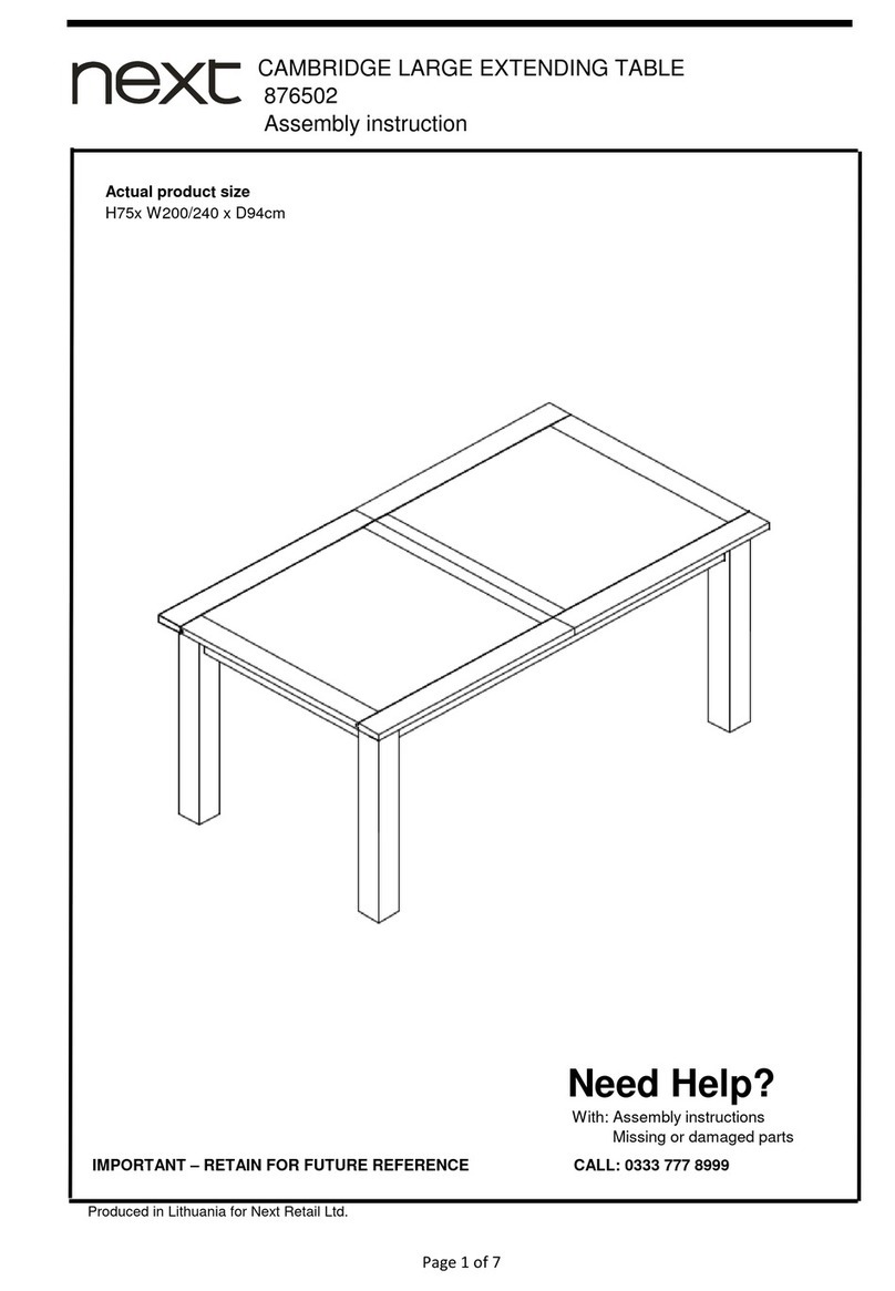 Next CAMBRIDGE 876502 User manual