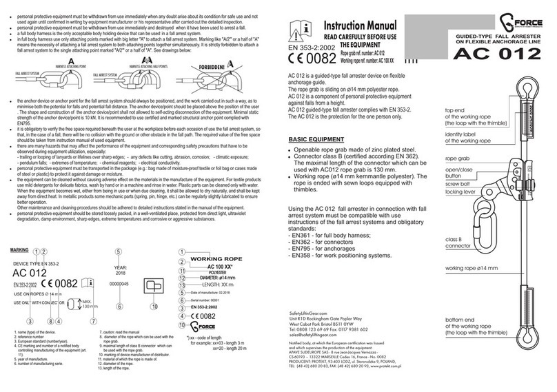 Force AC 012 instruction manual