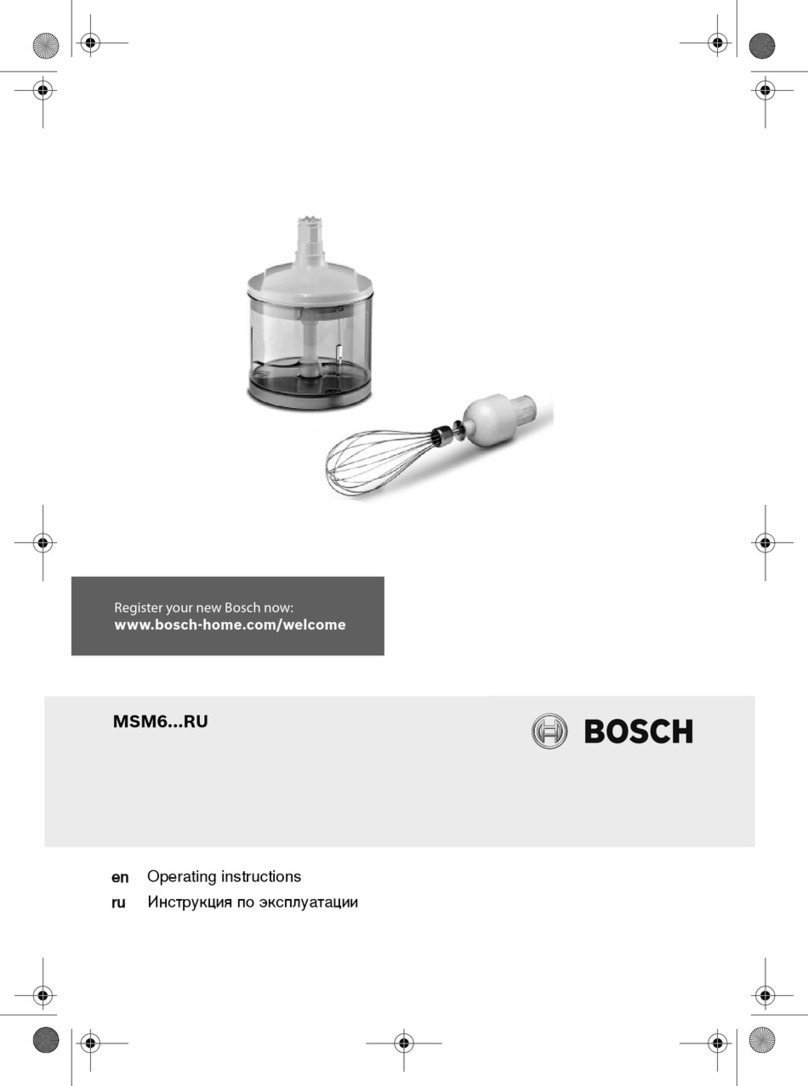 Bosch MSM6 RU Series User manual
