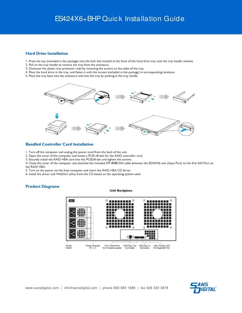 Sans Digital ES424X6+BHP Quick installation guide