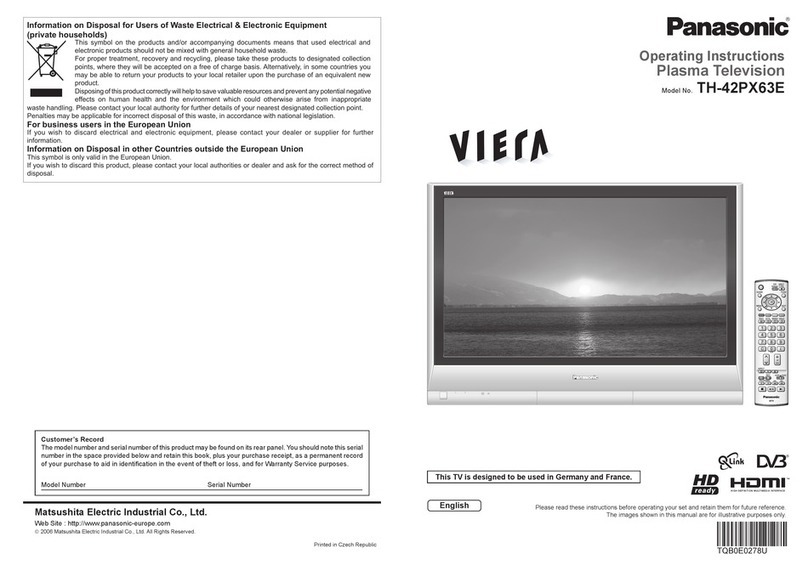 Panasonic VIERA TH-42PX63E User manual
