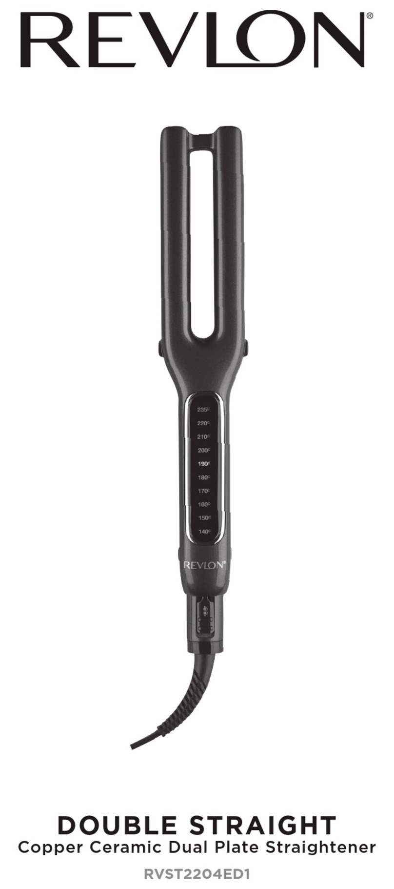 REVLON DOUBLE STRAIGHT manual