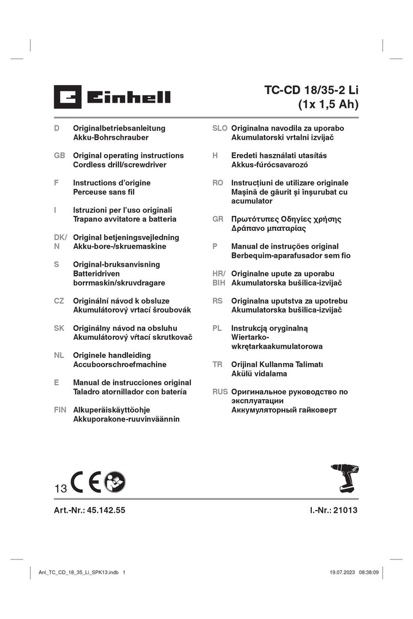 EINHELL TC-CD 18/35-2 Li User manual