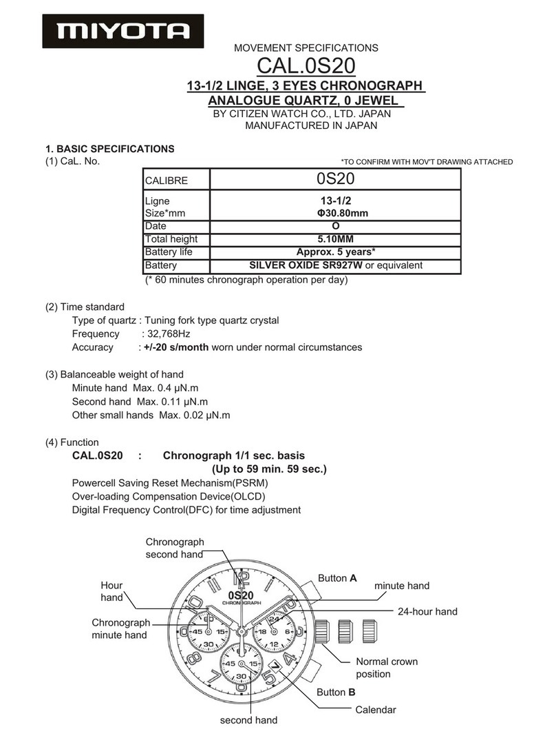 Citizen CAL.0S20 User manual