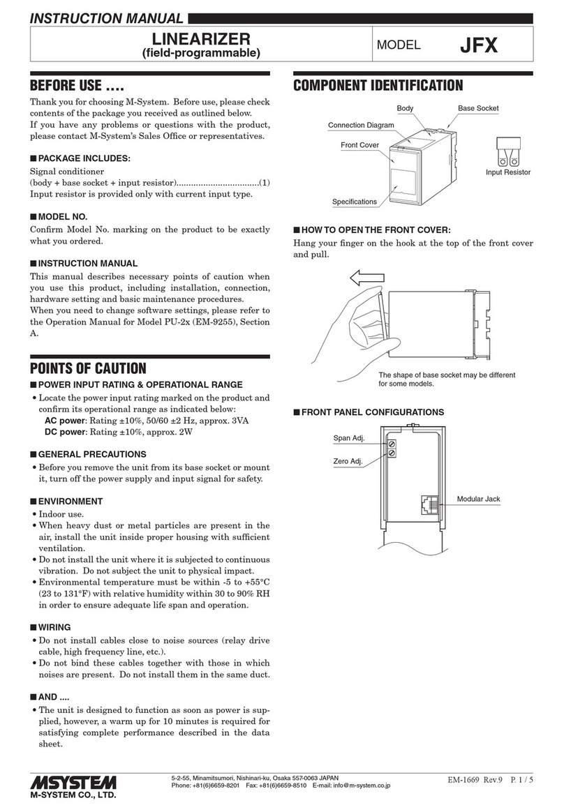 M-system LINEARIZER JFX User manual