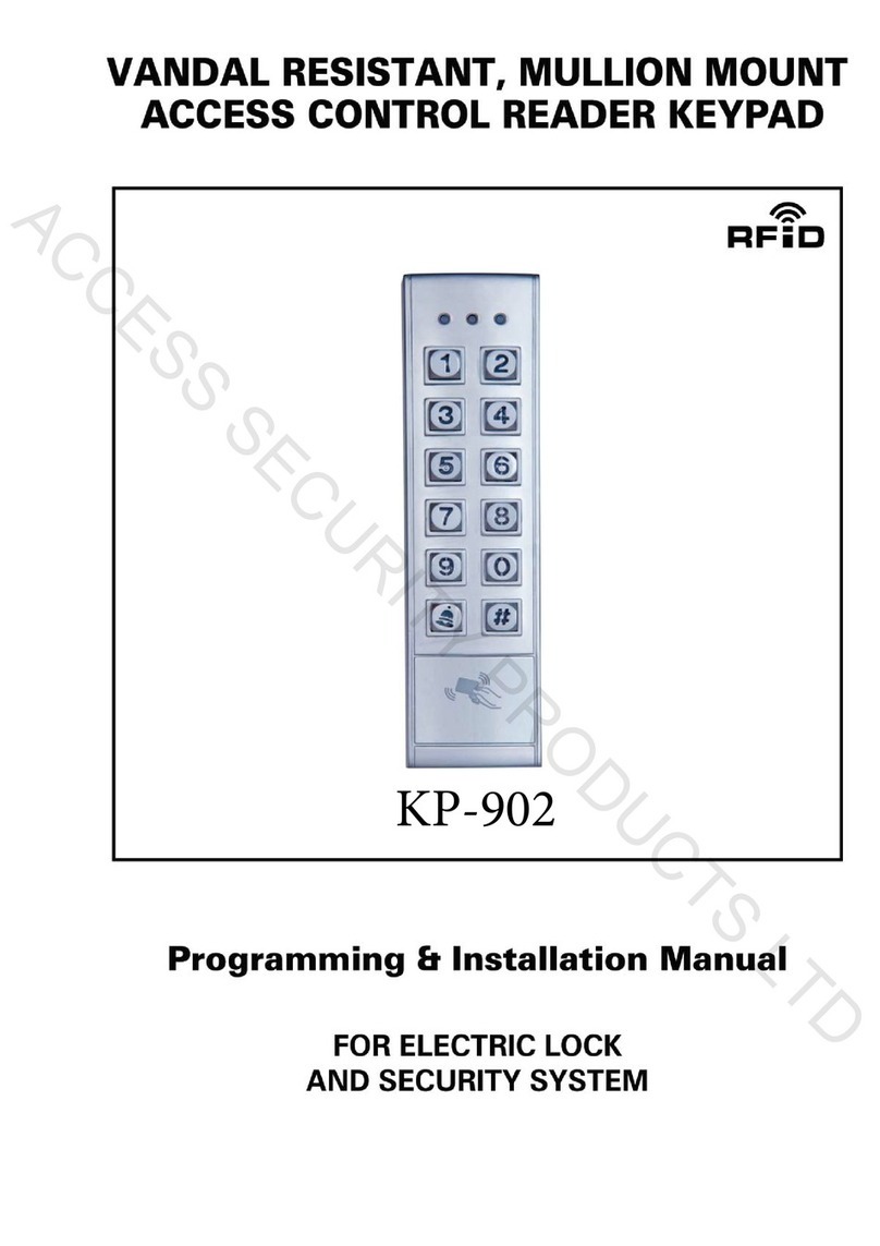 Access Security Products KP-902 Programming & installation manual Access Security Products KP-902 Programming & installation manual