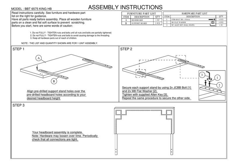 modway BBT 6575 KING HB User manual