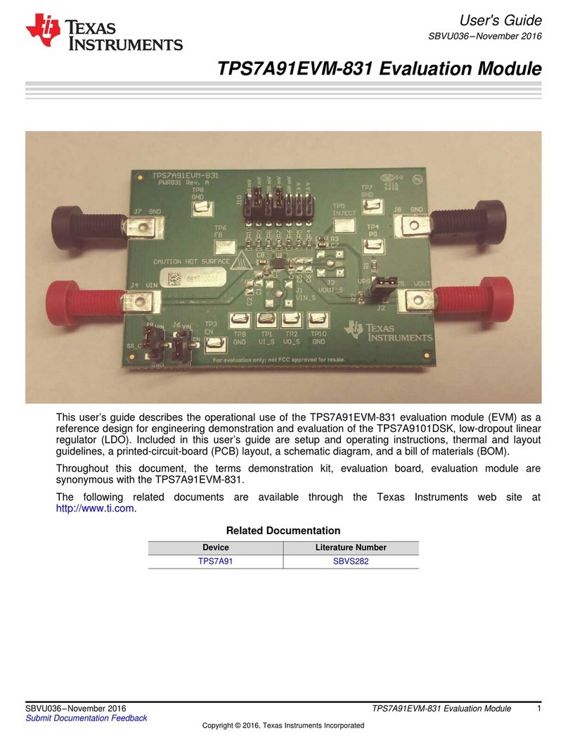Texas Instruments TPS7A91EVM-831 User manual
