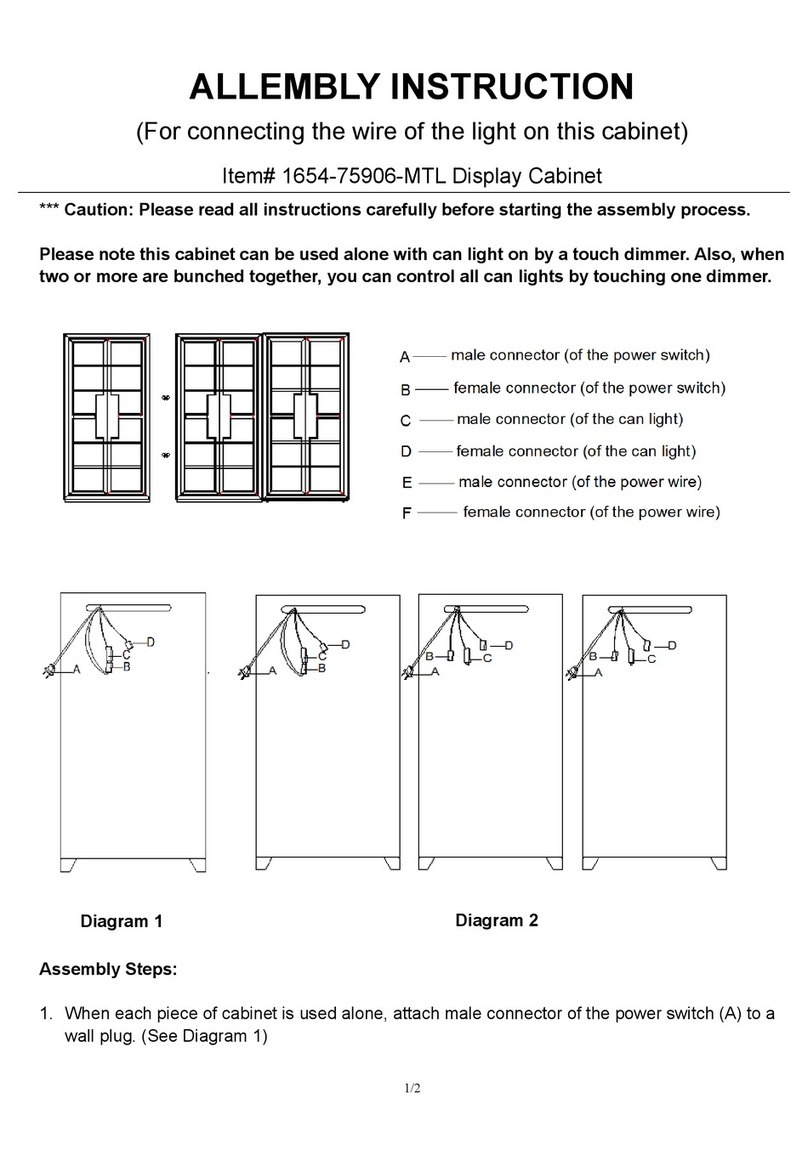 Hooker Furniture 1654-75906-MTL Assembly instruction