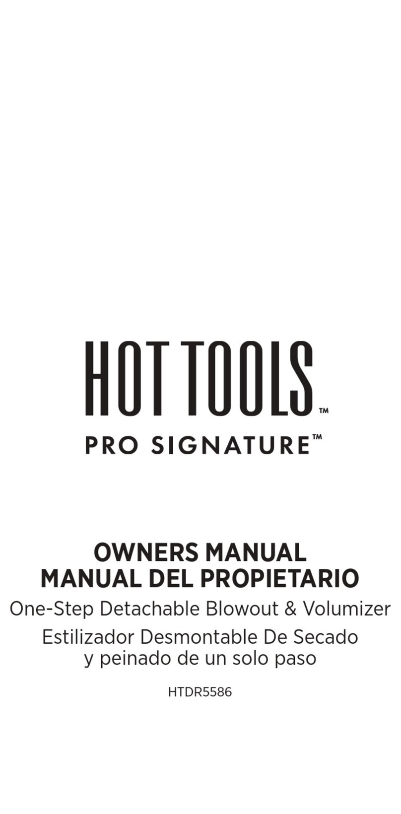 HOT TOOLS PRO SIGNATURE HTDR5586 owner's manual