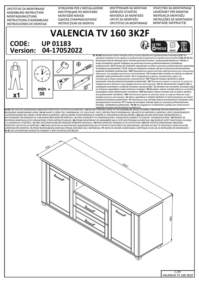 Home affaire VALENCIA TV 160 3K2F Assembling Instruction