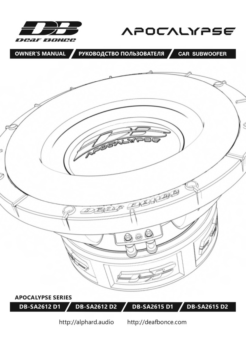 Deaf Bonce APOCALYPSE DB-SA2612 D1 owner's manual