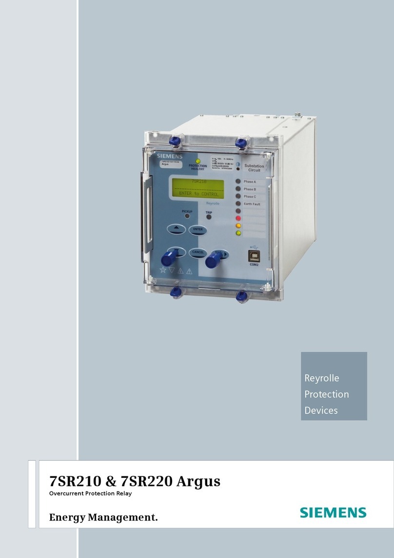 Siemens 7SR210 Argus quick start guide
