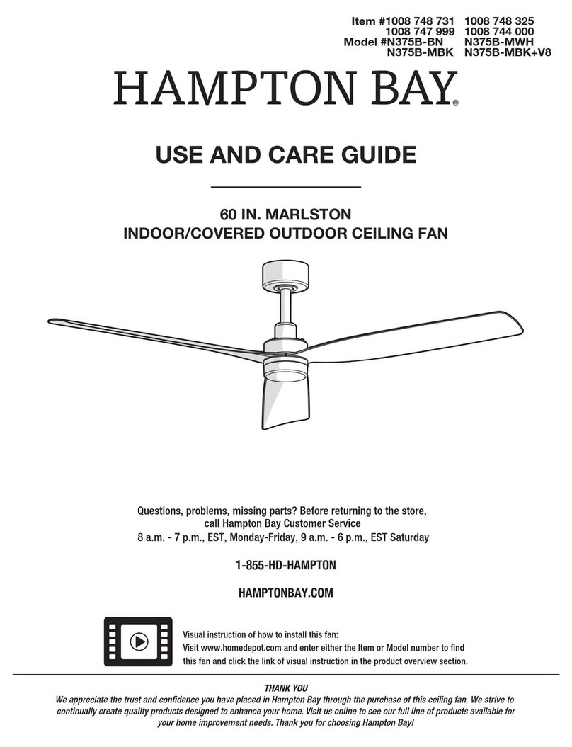 HAMPTON BAY Marlston N375B-BN User manual