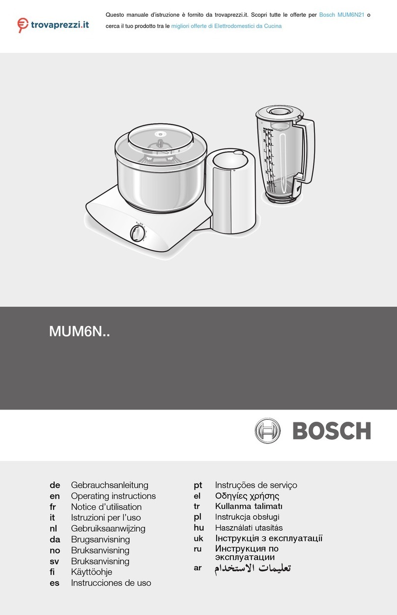 Bosch MUM6N21 operating instructions