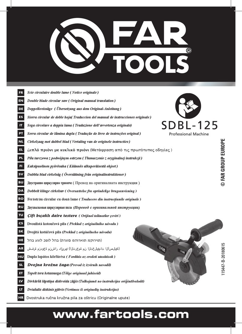 Far Tools SDBL-125 Use and care manual Far Tools SDBL-125 Use and care manual