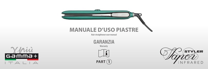 Gamma Piu Vapor STYLER INFRARED User manual