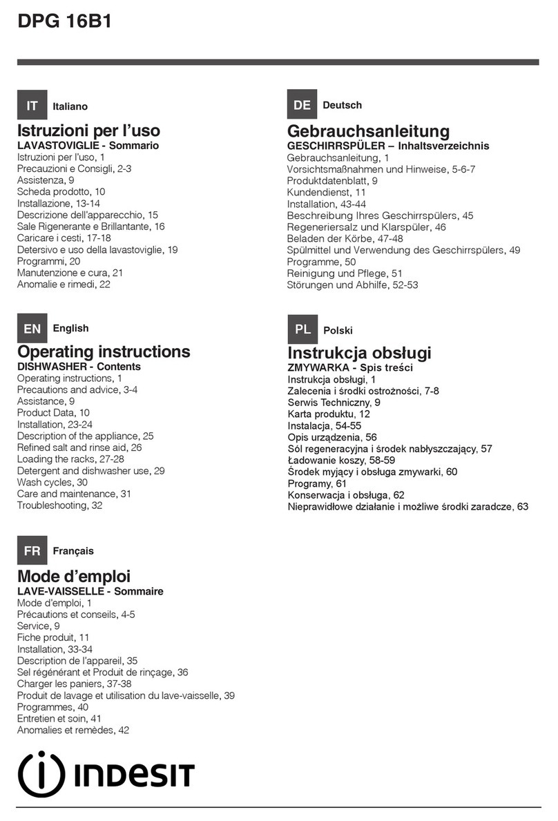 Indesit DPG 16B1 User manual