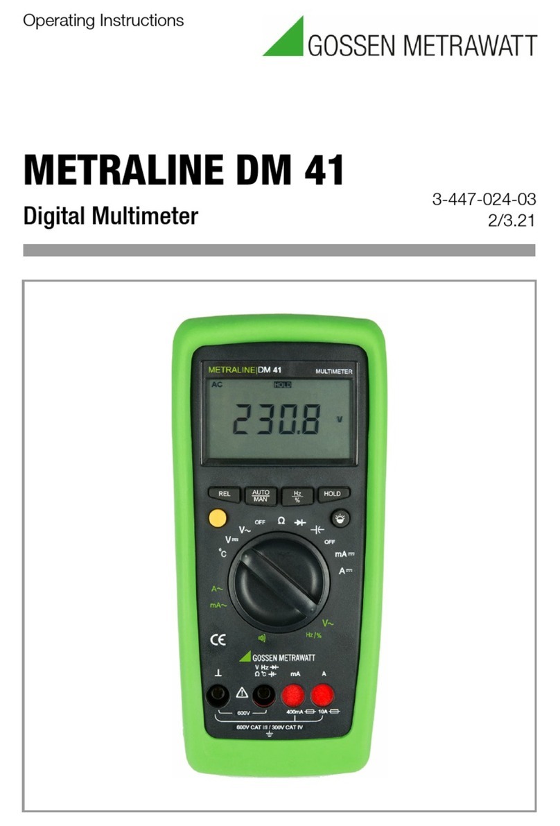 Gossen MetraWatt M192A User manual