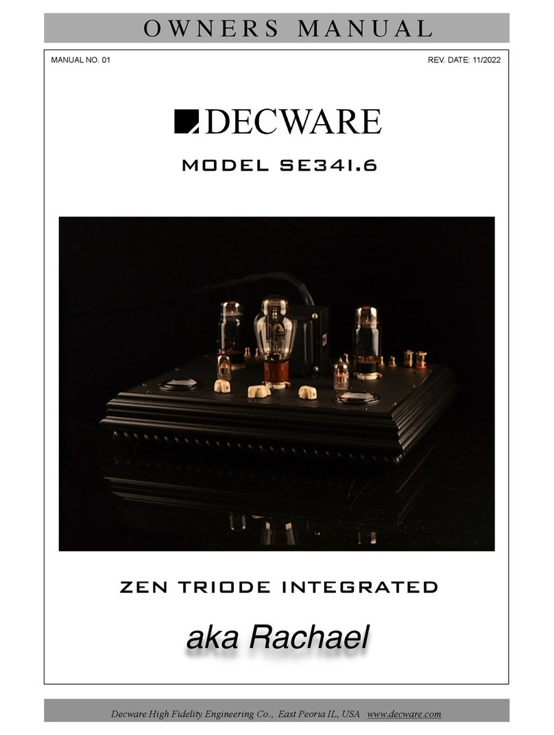 Decware SE34I.6 User manual