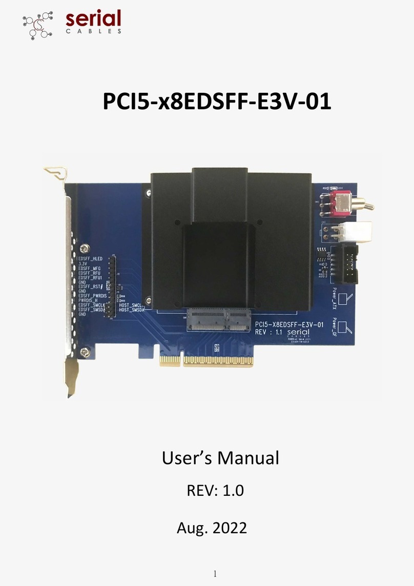 Serial Cables PCI5-x8EDSFF-E3V-01 User manual