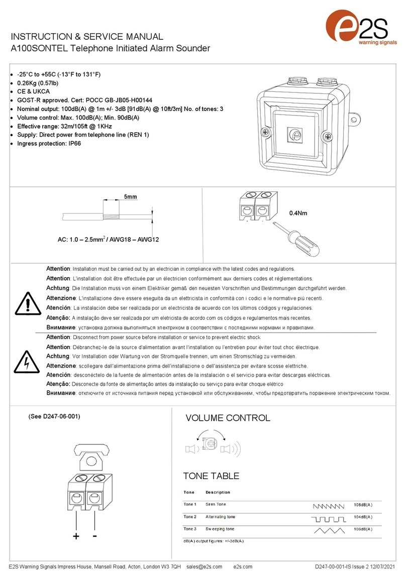 E2S A100SONTEL User manual E2S A100SONTEL User manual