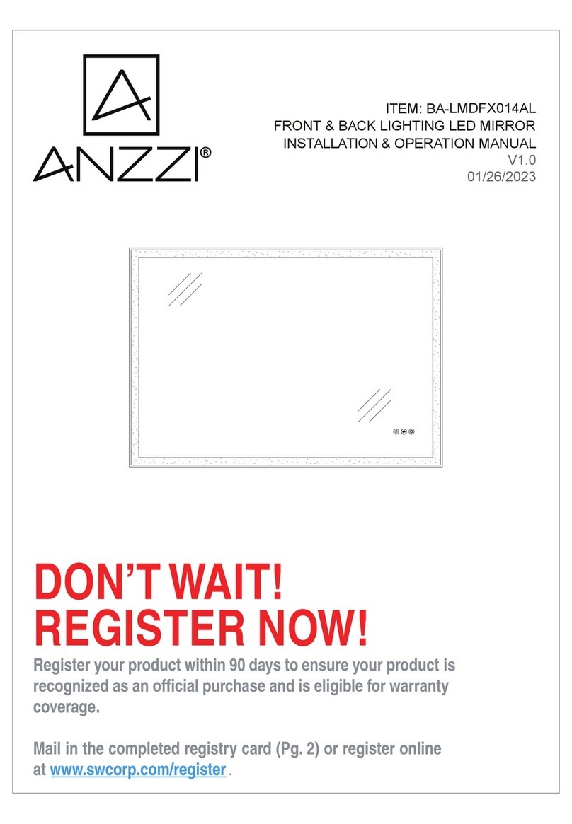 Anzzi BA-LMDFX014AL Installation & operation manual Anzzi BA-LMDFX014AL Installation & operation manual
