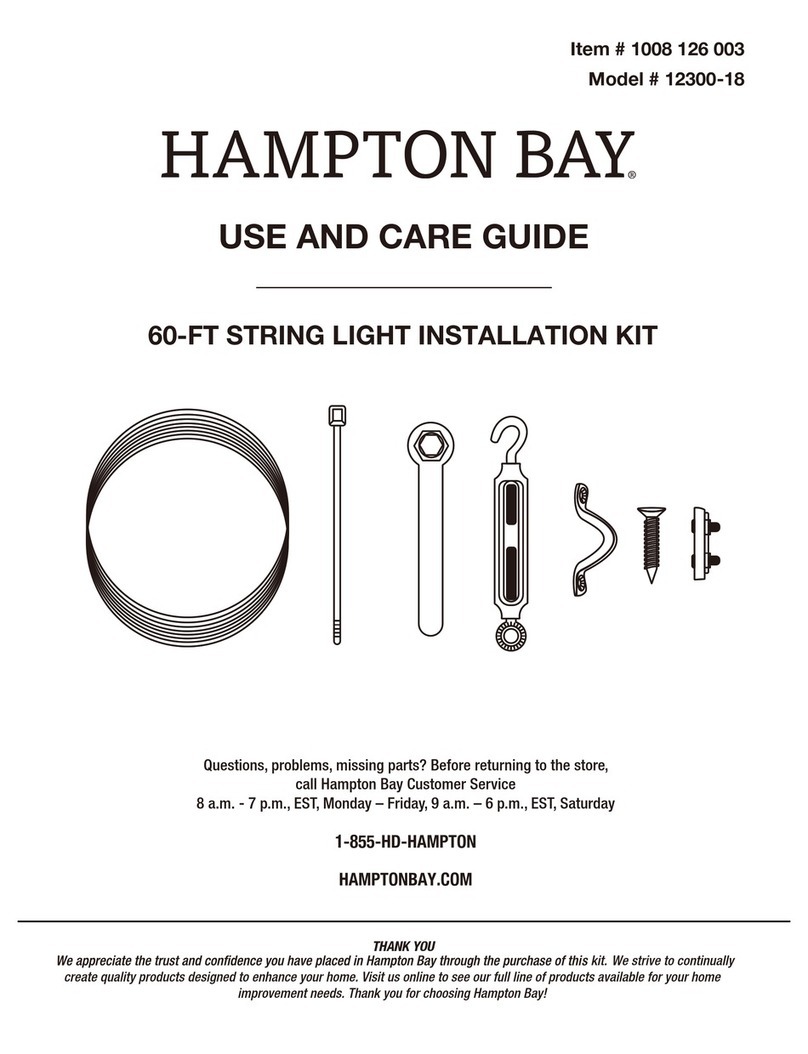 HAMPTON BAY 12300-18 Use and care guide