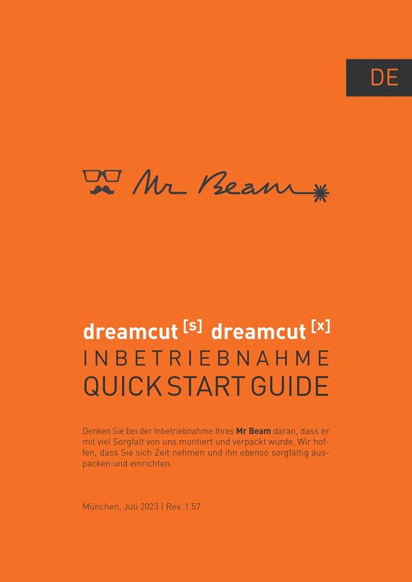 Mr Beam Dreamcut s quick start guide