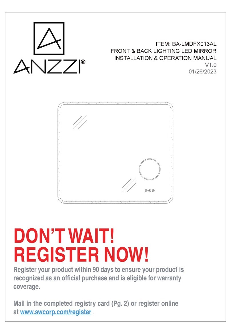 Anzzi BA-LMDFX013AL Installation & operation manual
