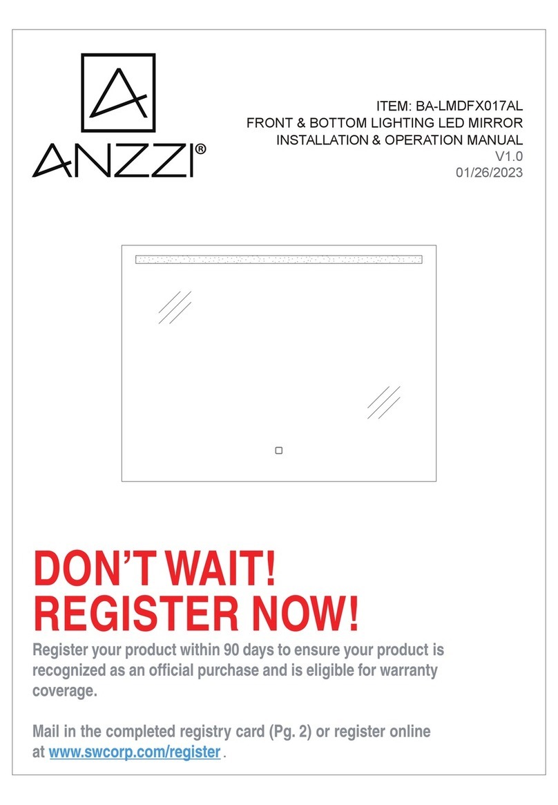 Anzzi BA-LMDFX017AL Installation & operation manual