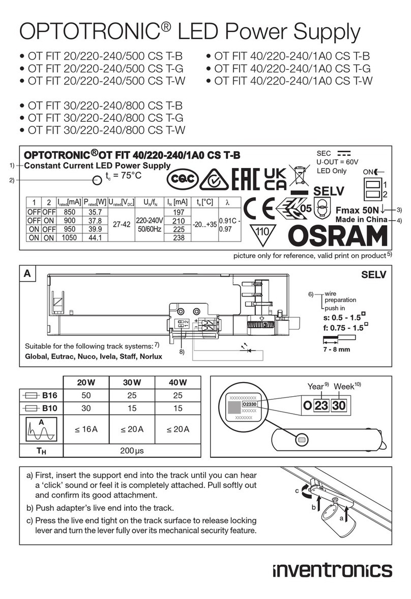 Osram OPTOTRONIC OT FIT 40/220-240/1A0 CS instructions